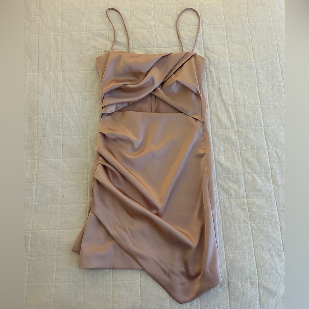 Zara Rose Silk Mini Dress